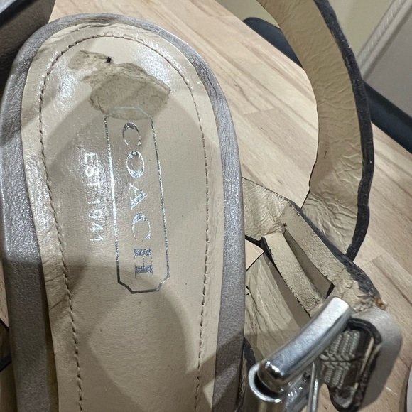 Coach Alie Strappy Wooden Platform Sandals size US 7 - Picture 4 of 9